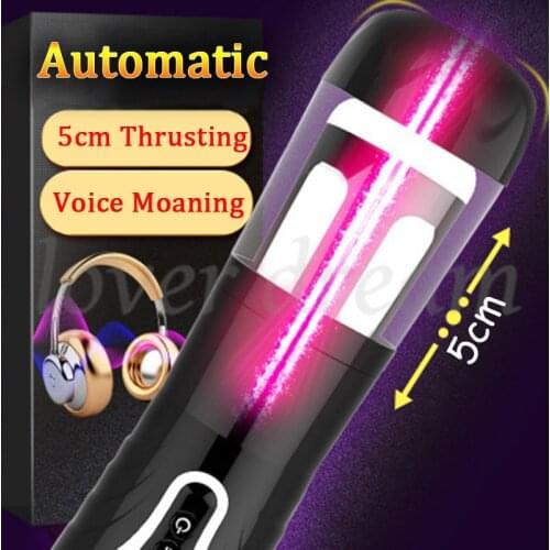 Telescopic Sex Toys for Men Sucking Voice Moaning Artificial Vagina Real Pussy pleasure Male Penis mens automatic masturbator