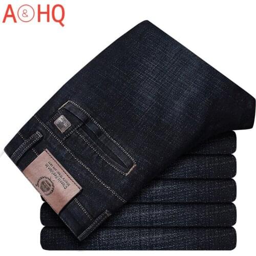 Thicken Denim Jeans Mens Clothing Cotton Stretch Straight Mens Jeans Pants Smart Casual