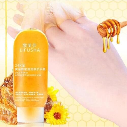 24K Honey Hand Wax Moisturizing Whitening Exfoliating Hand Wax Moisturizing Moisturizing Hand Cream Hand Mask 220g