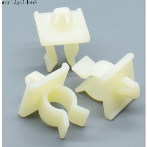 Worldgolden 100pcs auto connector for Hood Prop Rod Clip Holds 10mm Prop Rod for Nissan 24220-89986