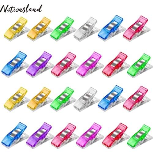 50PCS Sewing Clips Mini Assorted Colors Clips for Fabric Sewing Craft Clamps Crafting Crochet Knitting Quilting Supplies Clips