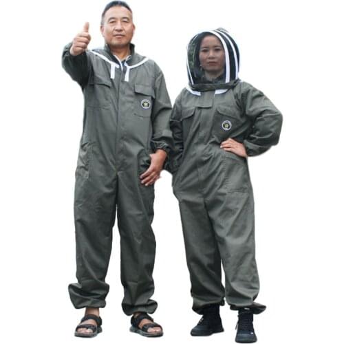 1 set beekeeper costume beekeeping suit Bee proof clothing One piece breathable bee proof suit Anti sting protective clothing