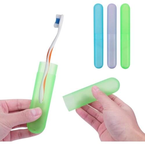 Toothbrush Tube Cover Case 1pc Plastic Dustproof Candy Color Health Tooth Brushes Protector Portable Travel Toothbrush Box