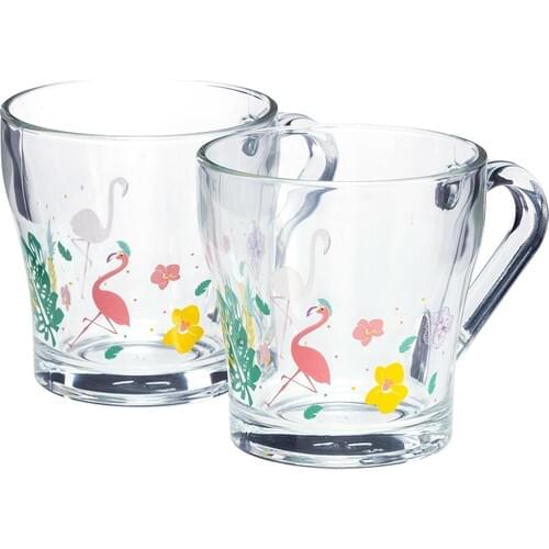 2 pcs Handle Cup-205 cc Tea Coffee Cups Tea Coffee Sets Tea Coffee For Trophy Turkish Tea Cup set Glass