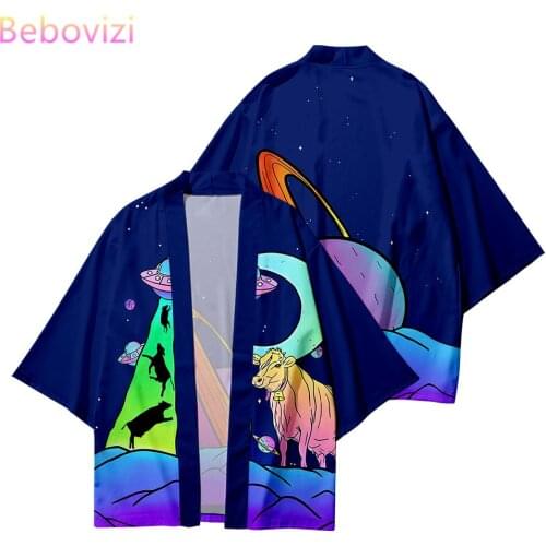 2021 NEW Cartoon Plus Size 6XL 5XL 4XL Loose Japanese Haori Cardigan Women Men Harajuku Kimono Cosplay Blouse Yukata Clothing