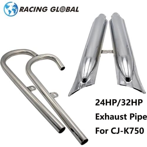 ALCON-CJ-K750 Exhaust Pipe 24HP 32HP For K750 R71 R12 M1 M72 Chromed/Stainless Steel/Heat-proof Paint Exhaust System Assembly