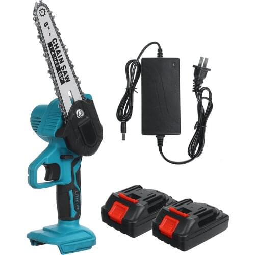 6 Inch Cordless Electric Saw Pruning ChainSaw Garden Tree Logging Saw With 1 or 2 X Li Battery For Makiita 18V Battery