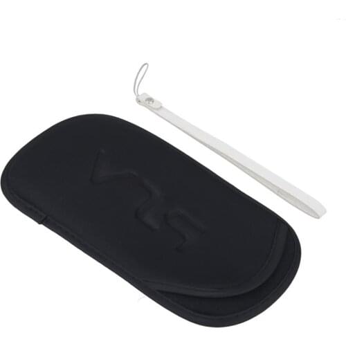 Unisex Black Solid Bag Polyester Shockproof Bag Protective Soft Cover Case Soft Pouch with Lock Buttonfor PS Vita PSV ONLENY