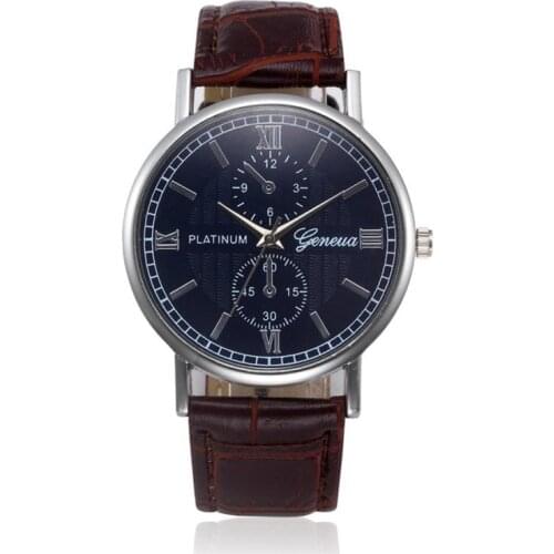 Cooeverly Men's Watch With Leather Strap