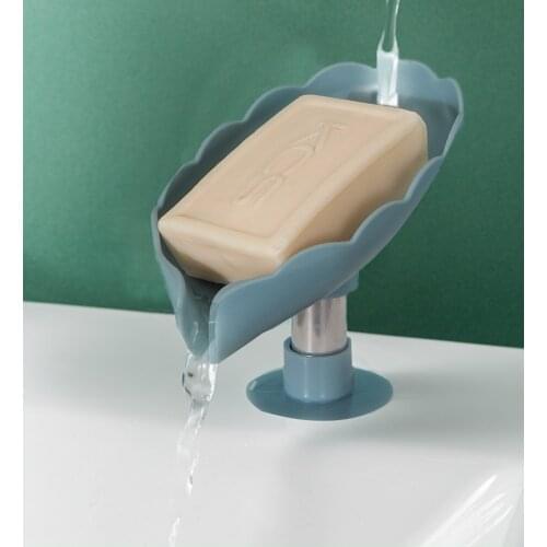 Lotus Leaf Shape Soap Holder Box Bathroom Shower Soap Holder Sponge Storage Sucker Laundry Soap Box Bathroom Accessories