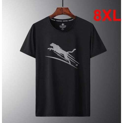 Breathable T-shirt Men Summer Short Sleeve Tshirt Cool Casual Print Tops Tees Large Size Male T Shirt Plus Size 8XL HA159