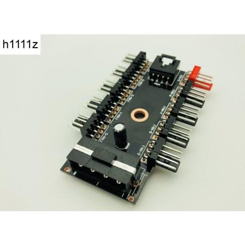 Newest Black PC 1 to 10 4Pin Molex Cooler Cooling Fan Hub Splitter Cable PWM 12V 4Pin Power Supply Adapter For PC Miner Mining