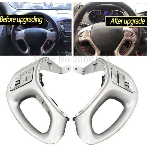 For H yundai ix35 2010-2017 Constant speed cruise steering wheel key square control switch refitting Bluetooth volume adjustment