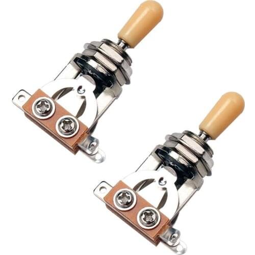 Metric 3 Way Short Straight Guitar Pickup Selector Toggle Switch Knob For Gibson Epiphone Lp Les Paul Electric Guitar Parts, Sil