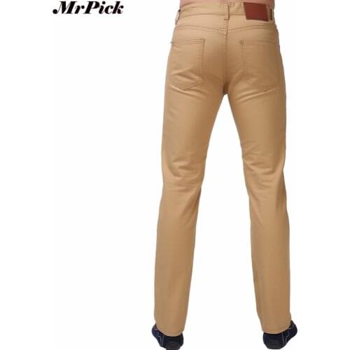 Men Jeans Straight Casual Jeans Fashion Design Men Pants White Blue Red L9761