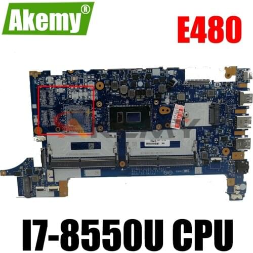 NM-B421 EE480/EE580 Motherboard For Lenovo ThinkPad E480 E580 Laptop Motherboard With I7-8550U 100% fully tested FRU 01LW940