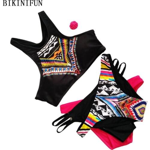 New Sexy Checkered Print Bikini Women Swimsuit High Neck Bathing Suit S-XL Girl Low Waist Padded Swimwear Micro Bikini Set