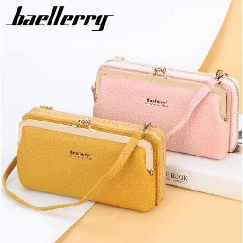 Top Quality Mobile Phone Bag with Metal Opening Crossbody Bag Women Mini PU Leather Shoulder Messenger Bags for Girl Gift Bolsa
