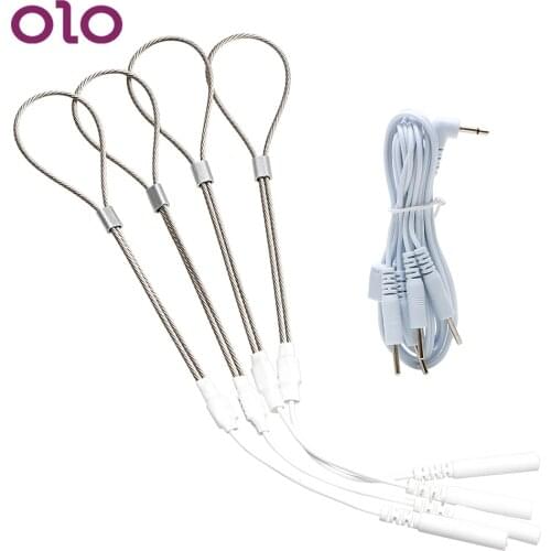 OLO Electric Shock Penis Ring Penis Massager Stimulator Wire Loop Electric Cock Rings Delayed Ejaculation Sex Toys for Men