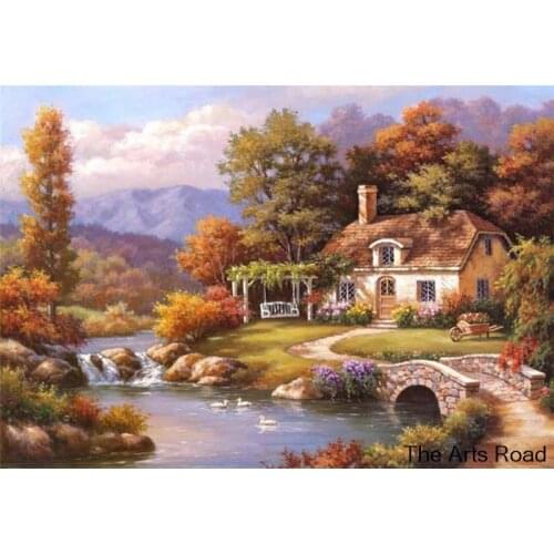 Wholesale Landscape Oil Painting Mediterranean Art on Canvas Hand Painted Original Quality