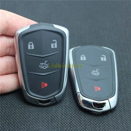 PINECONE Key Case for CADILLAC ATS XTS SRX CT6 XT5 ATSL Remote Key 4 Buttons Remote Blank Key Shell 1 PC With Uncut Blade