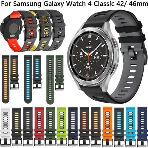 20mm Silicone Band Bracelet For Samsung Galaxy Watch 4 40 44mm Classic 46mm 42mm Wrist Straps For Samsung Galaxy Watch Active 2