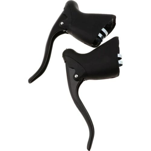 Bike Brake Lever Road Bicycle Fixie Handle Drop Bar Levers Replacement Aluminum Alloy Black