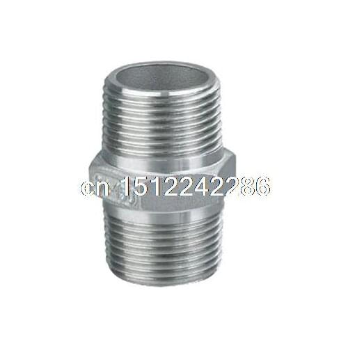 3/4" Male x 3/4" Male Hex Nipple Stainless Steel 304 Threaded Pipe Fitting BSP