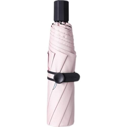Womens Sunshade Small Fresh Sun and Rain Dual-Use Sunscreen and Anti-Ultraviolet Folding Portable Sun Umbrella