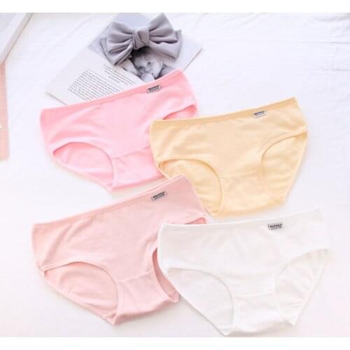 5 Pcs/lot Modal Cotton High Elasticity Candy Color Women girls Briefs Underwear Sexy Lace Girls girls Underpants Knickers Panty