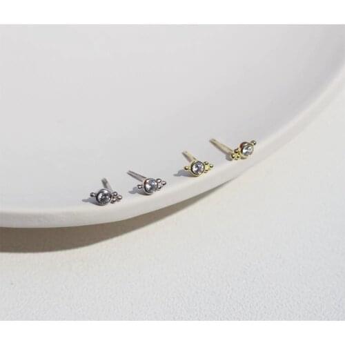 925 Sterling Silver Earring Fashion Personality Zircon Hollow Eyelashe Styling Stud Earring Wild Trend Female Silver Ear Jewelry