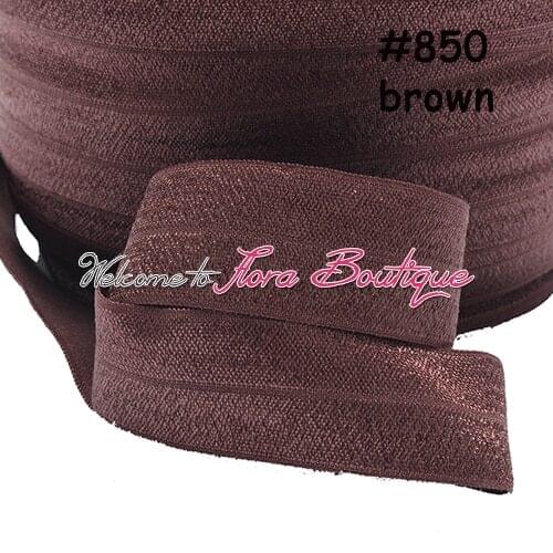 1 inch foe fold over elastic, #850 brown elastic ribbons in 100 yards per color
