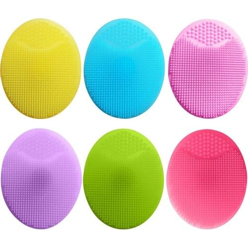 1PCS Silicone Face Cleansing Brush Baby Shampoo Massage Mini Brush Pore Cleanser Face Wash Pad Exfoliating Pores Removal