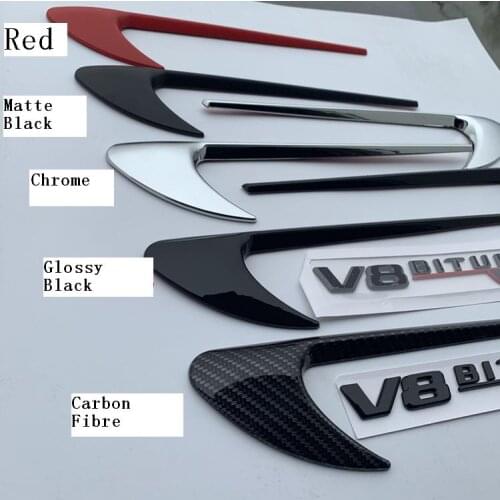 20pairs/lot ABS Leaf Board Side Embleme C Class E Class E300 Refitted Badge Emblem Stickers(with V8biturbo 4matic+ Set)