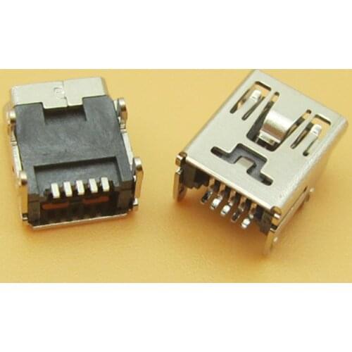 500pcs/lot for PS3 controller tablet Mini USB Data power dc jack 5 pin 5pin socket female Connector plug charger charging port