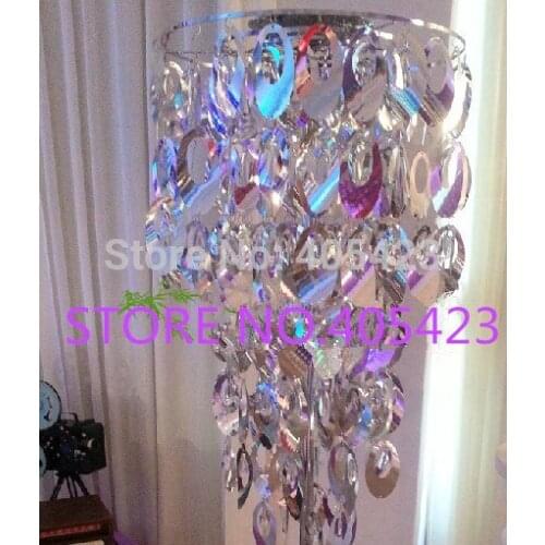 6pcs/lot New style fashion DIa:46cm Height 84cm sequins road lead chandelier props for Wedding favor and home decoration