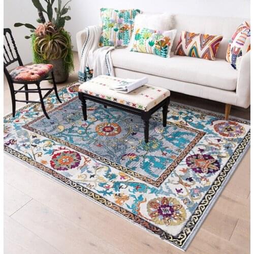 Bohemian Turkey Alien Domain Ethnic Style Multicolor European Flower Bedroom Living Room Mat Carpet Customization