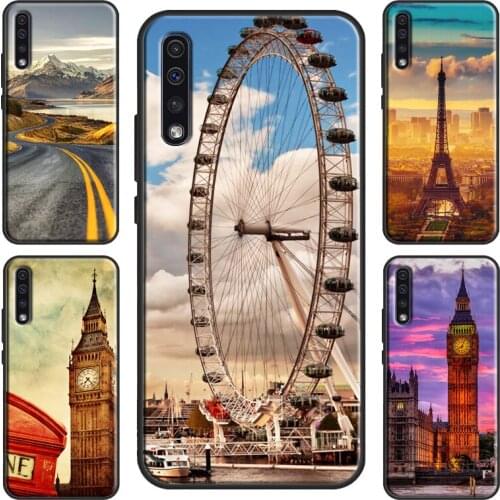 London Eye Eiffel Tower Big Ben Case For Samsung A21S A71 A51 A70 A50 A40 A10 A20e Galaxy S20 Plus S10 S9 Note 20 Ultra