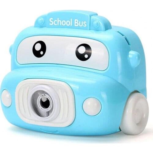 Children Electric Bubble Blowing Machine Automatic School Bus Light Music Bubble Camera Toy Square Toy Outdoor Bubble Machine