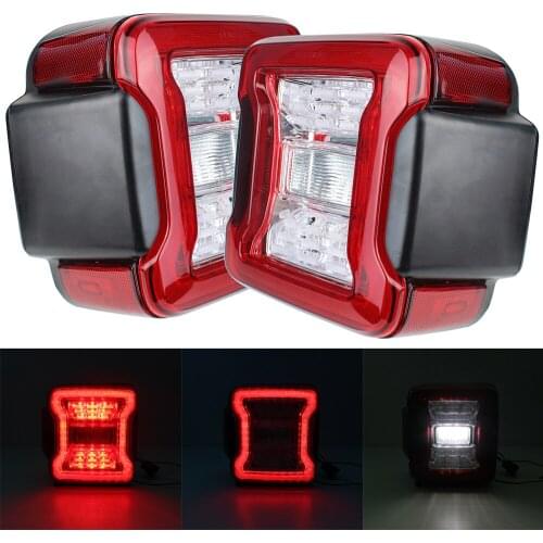For Wrangler JL led tail lamp Car Light Smoke USA or EuroPean Version Rear Brake Reverse Daytime Running Lights