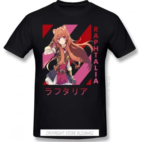 Men Clothes The Rising Of The Shield Hero Naofumi Iwatani Filo Anime TShirt Red T-Shirts Raphtalia Men Fashion Short Sleeve