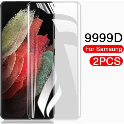 Hydrogel Film For Samsung Galaxy S21 S20 FE S10 S9 Note 20 Ultra 10 S7 S8 Plus Screen Protector On A50 A51 A70 A71 A90 Not Glass