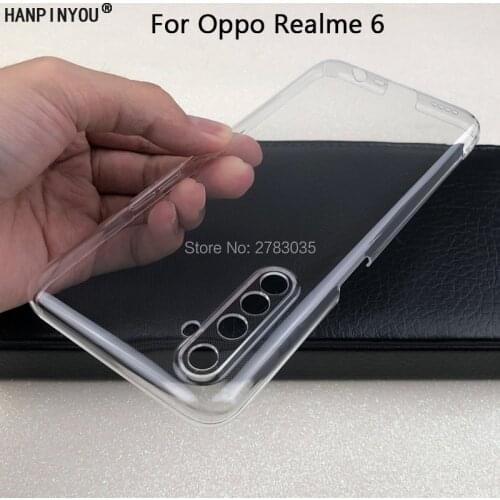 For Oppo Realme 6 Realme6 6.5" Glossy Snap Phone Case Crystal Invisible Hard PC Full Cover Clear Camera Protect Back Shell