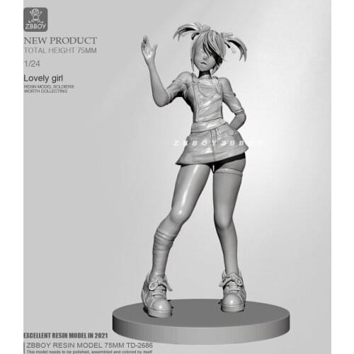 H75mm Resin model kits figure colorless and self-assembled TD-2686