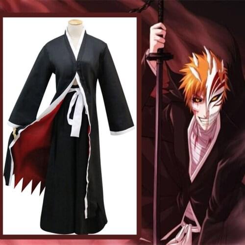 Anime Bleach Cosplay Costumes Ichigo Kurosaki Cosplay Costume Death Uniform Halloween Party Cosplay Costume