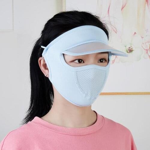 Summer Sun Mask Female Ice Silk Visor Hat Brim Mask Outdoor Sun Protection Wide Brim Cap Scarf for Fishing Hunting Cycling