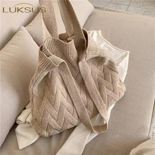 Женские вязаные сумки LUKSUS China At AliExpress