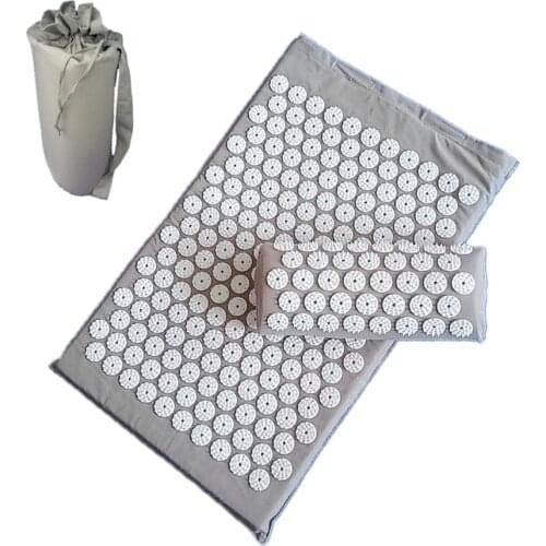 Appro.62*38cm)Massage Mat Acupuncture Pillow Set Yoga Acupressure Cushion Needle Relieve Back Body Massager