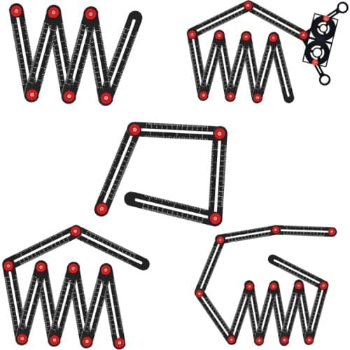 Multi Angle Measuring Ruler Aluminum Alloy Template Tool Drill Guide Ceramic Tile Hole Punch Locator DIY Handymen