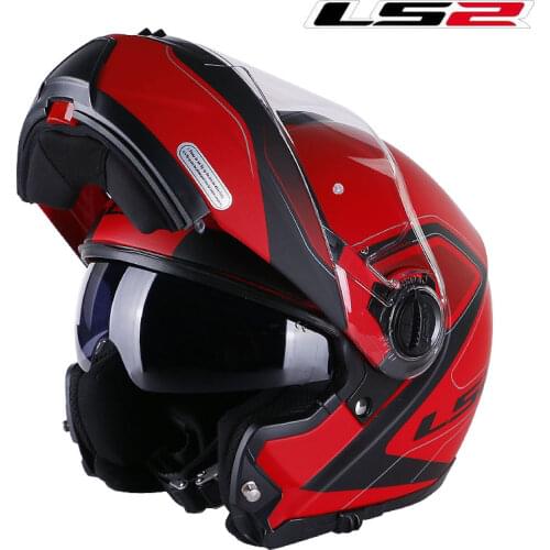 New Arrival LS2 FF325 Flip Up Bluetooth Headsets Intercom Motorcycle Helmet Modular Man Woman Racing Motorbike cascos moto DOT